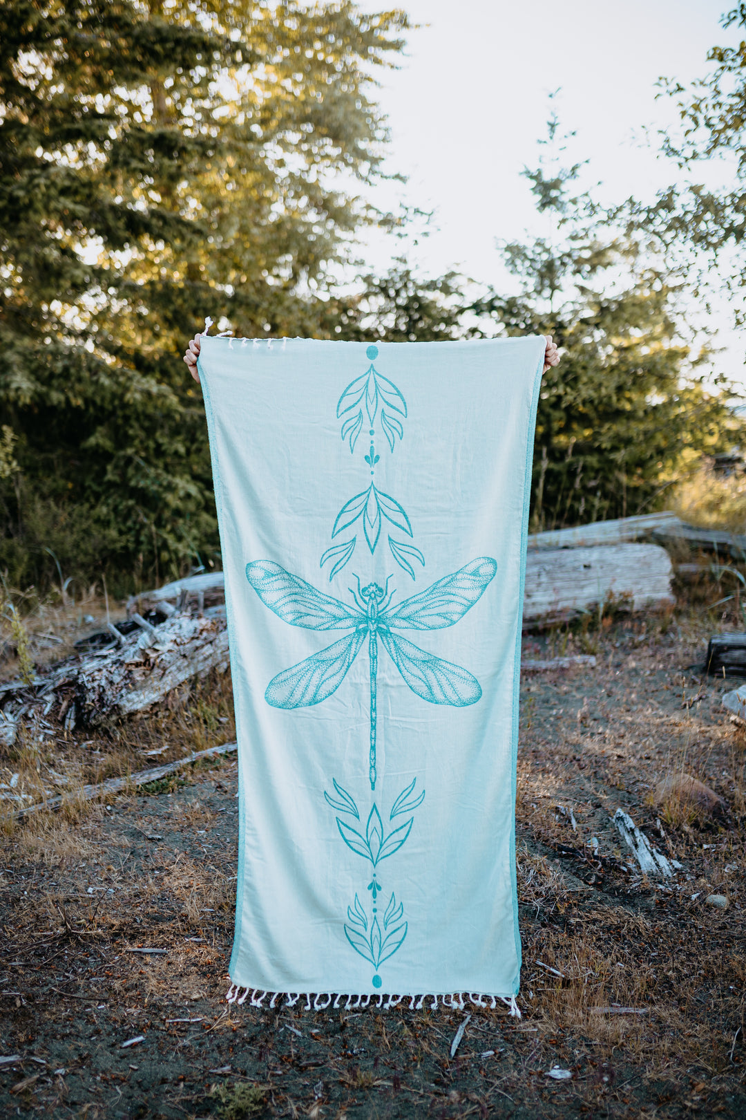 Seaglass Dragonfly 100% Cotton Turkish Towel