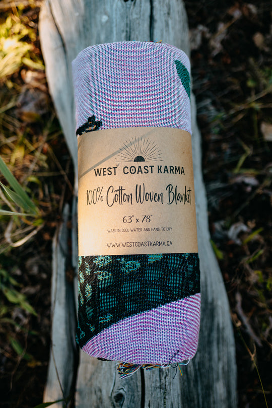 Coastal Mermaid 100% Cotton Woven Blanket