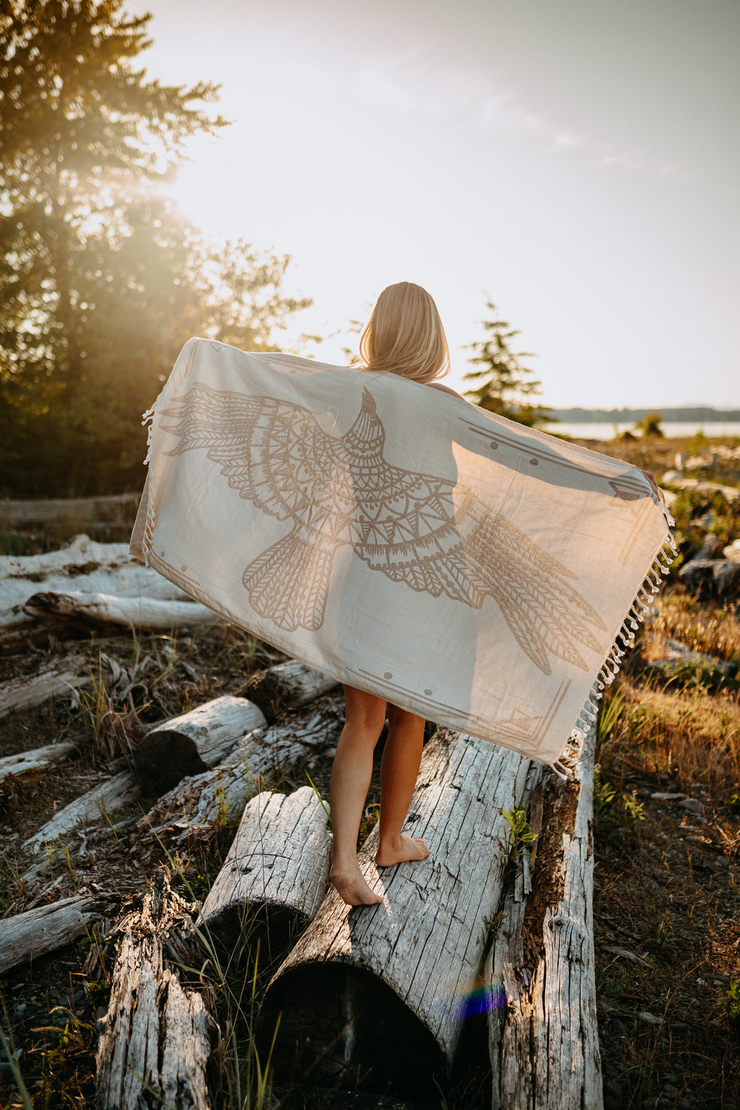 Driftwood Raven 100% Cotton Turkish Towel