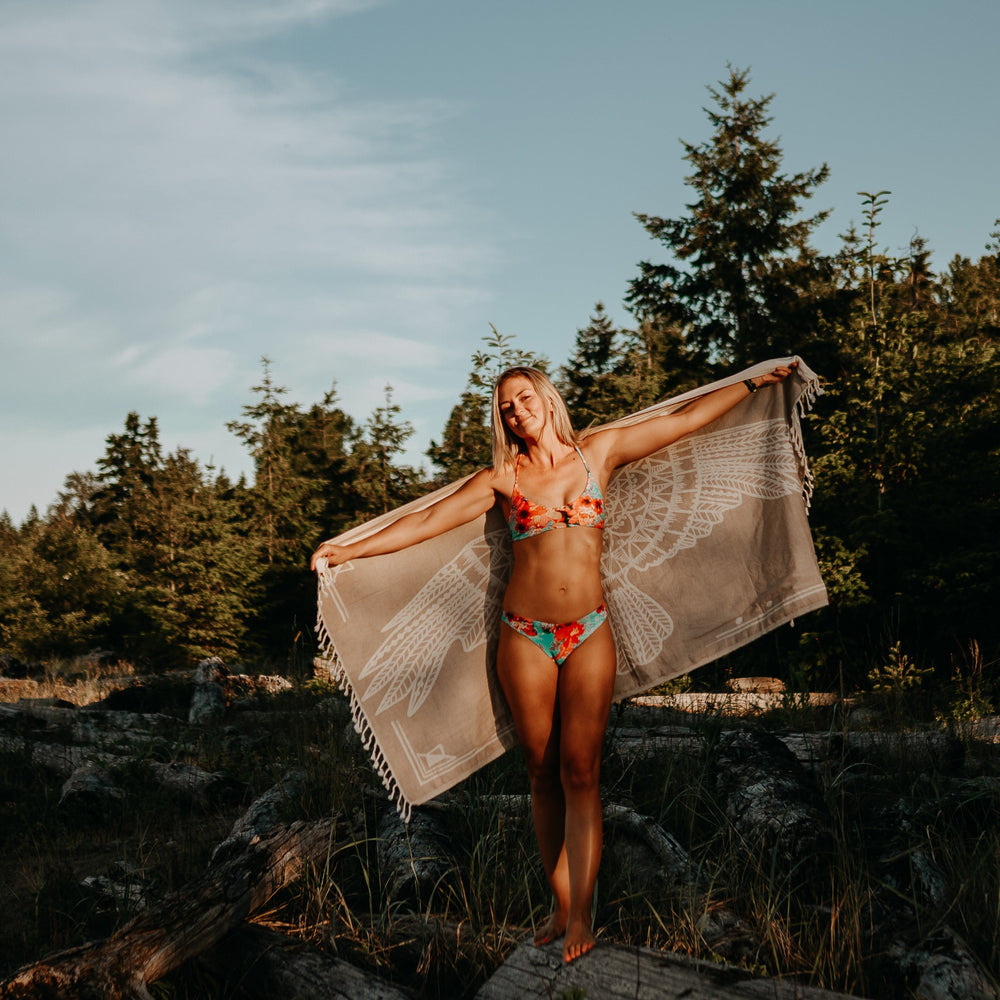 Driftwood Raven 100% Cotton Turkish Towel