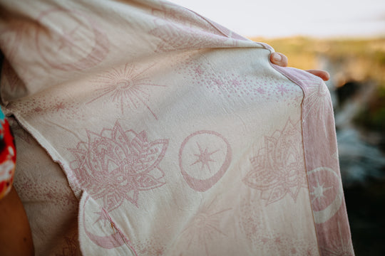 Celestial Lotus Hooded Robe- Rose Mist