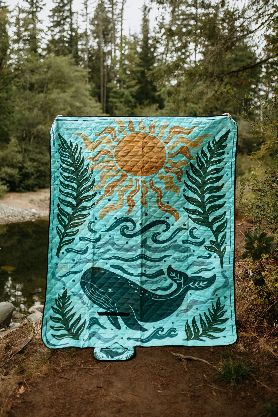 Tidal Sun & Whale Adventure Blanket