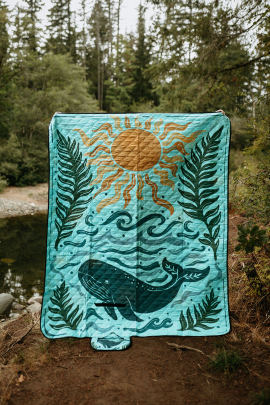 Tidal Sun & Whale Adventure Blanket