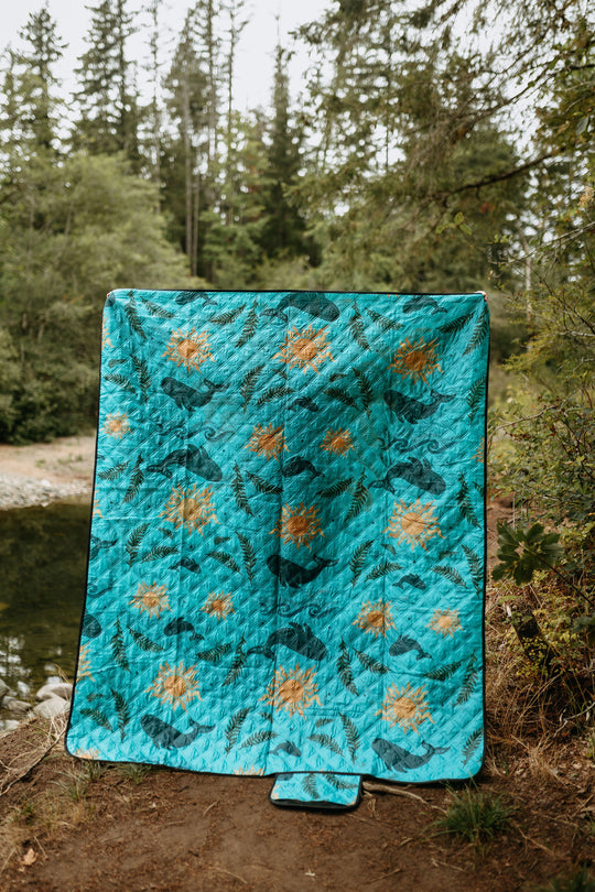 Tidal Sun & Whale Adventure Blanket
