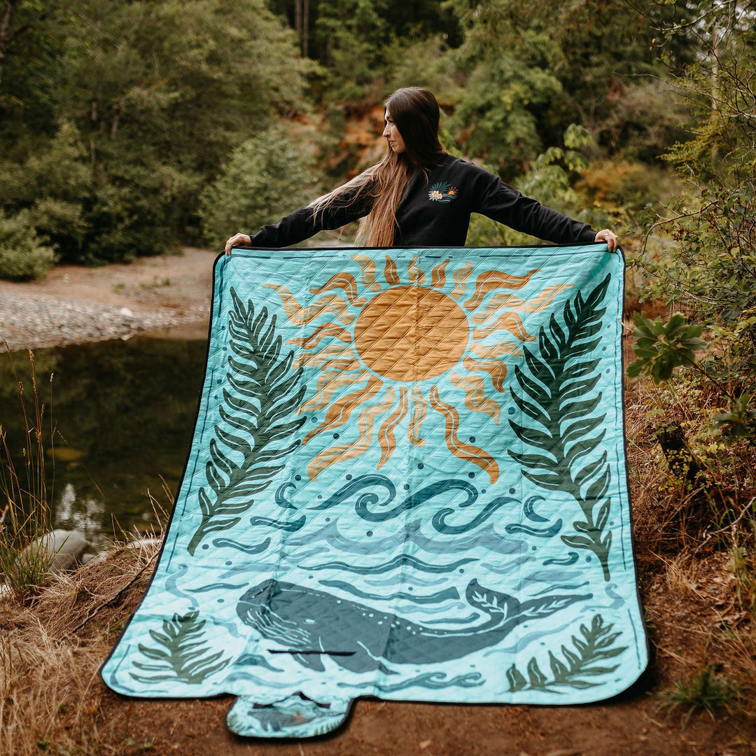 Tidal Sun & Whale Adventure Blanket