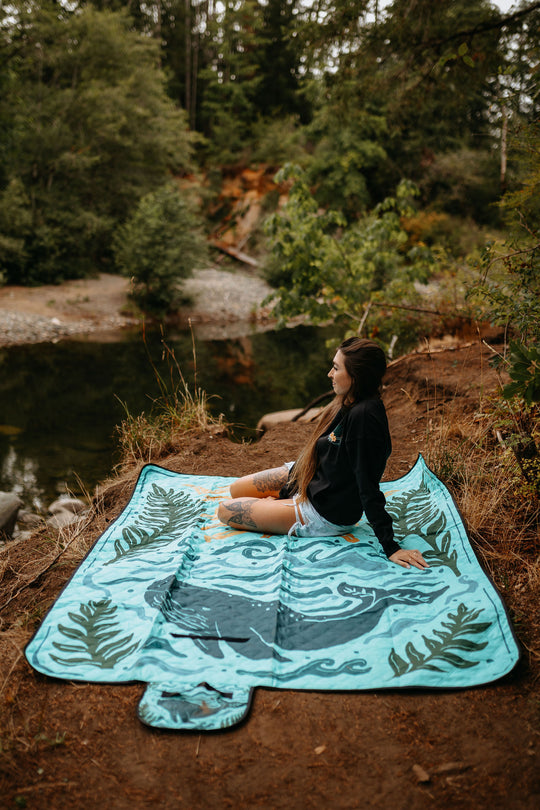 Tidal Sun & Whale Adventure Blanket