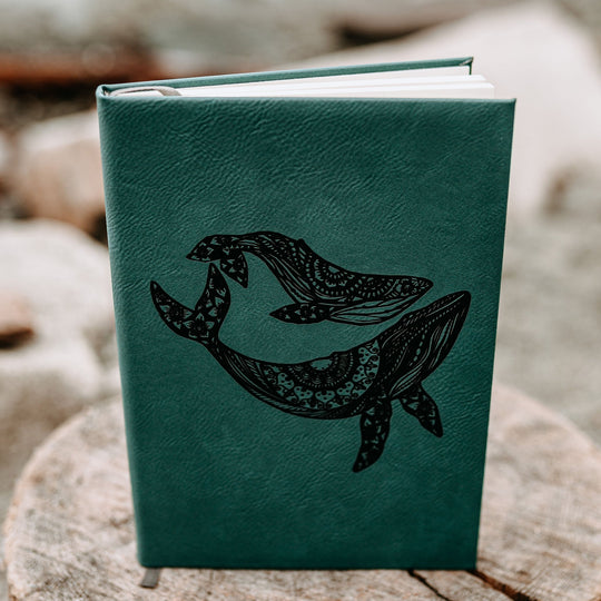 Mom and Bub Dark Teal Journal