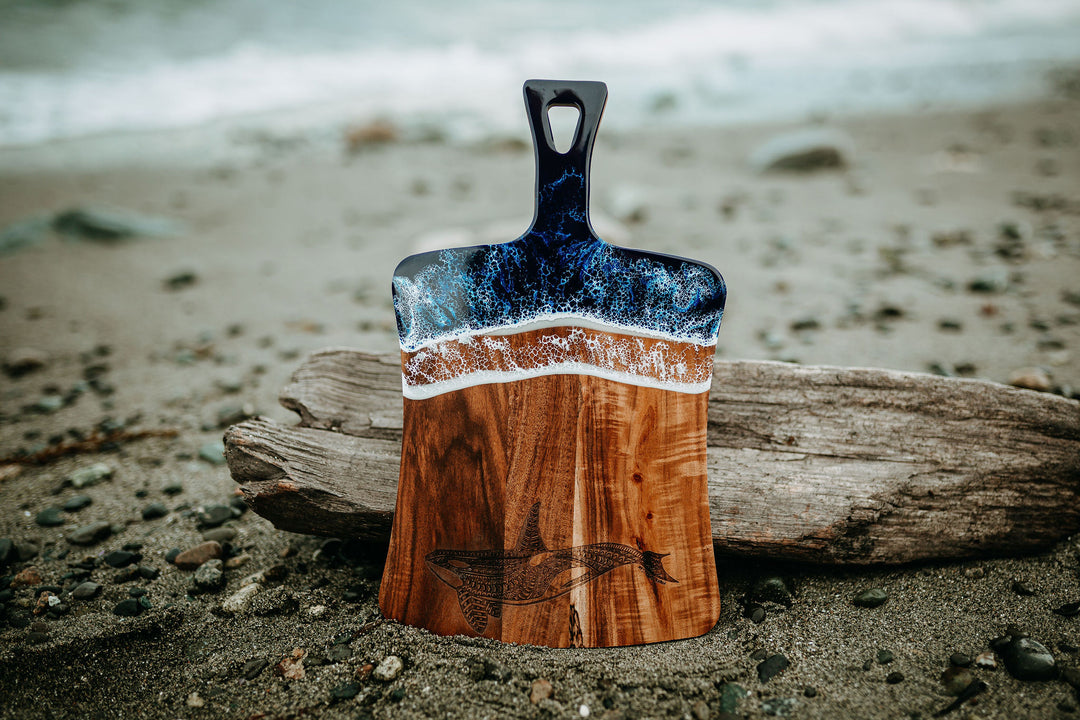 Acacia Wood & Resin Charcuterie Board - Orca