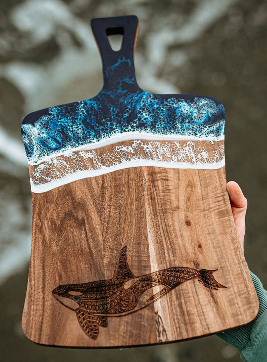 Acacia Wood & Resin Charcuterie Board - Orca