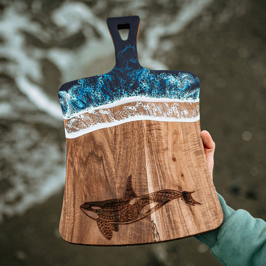 Acacia Wood & Resin Charcuterie Board - Orca
