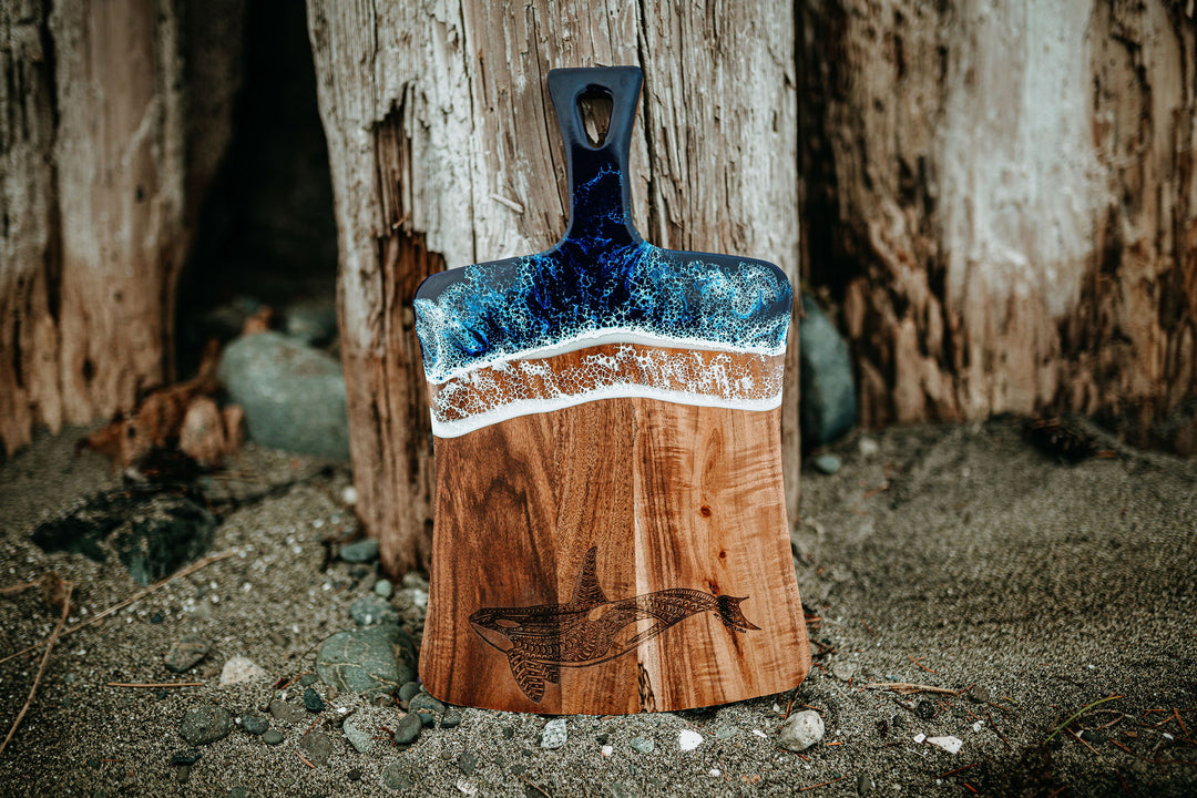 Acacia Wood & Resin Charcuterie Board - Orca