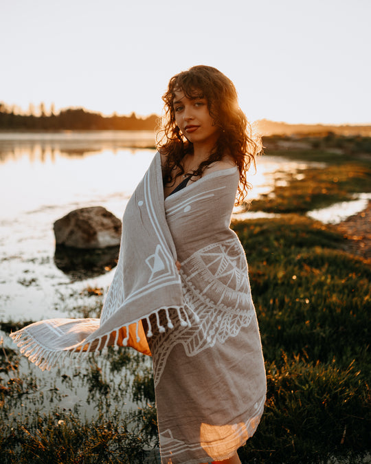 Driftwood Raven 100% Cotton Turkish Towel