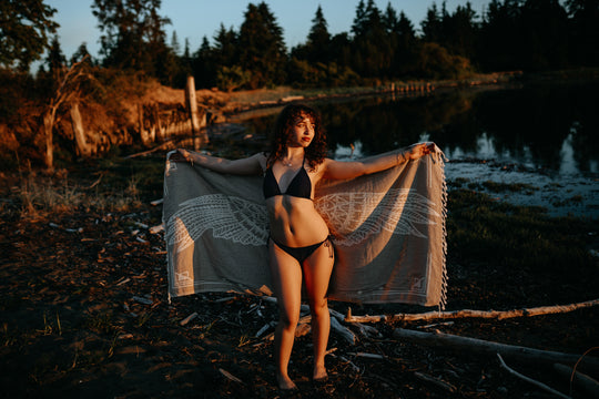 Driftwood Raven 100% Cotton Turkish Towel