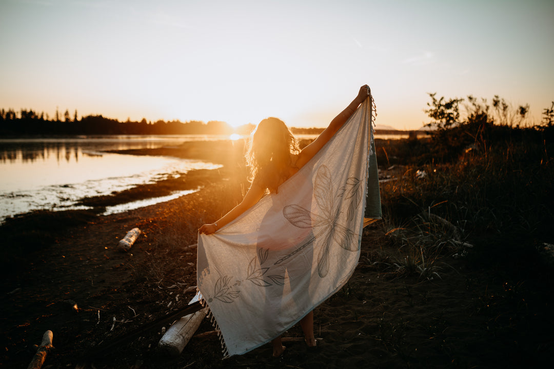 Seaglass Dragonfly 100% Cotton Turkish Towel