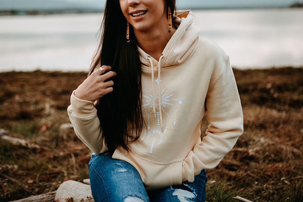 Sun Celestial Plush Hoodie in Pina Colada