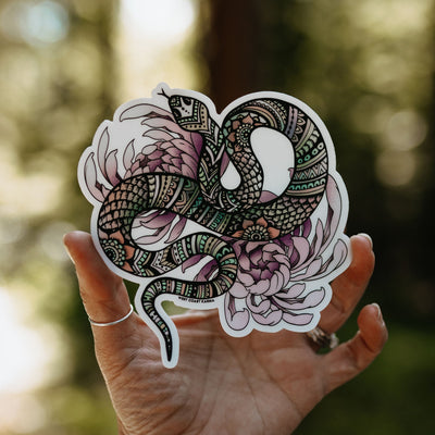 Feminine Snake Sticker