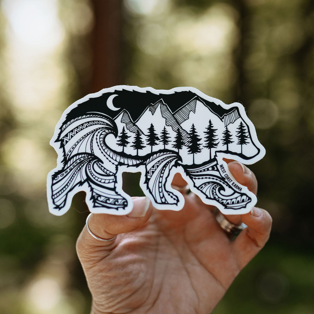 Nature Spirit Bear Vinyl Sticker