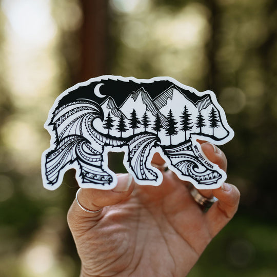 Nature Spirit Bear Vinyl Sticker
