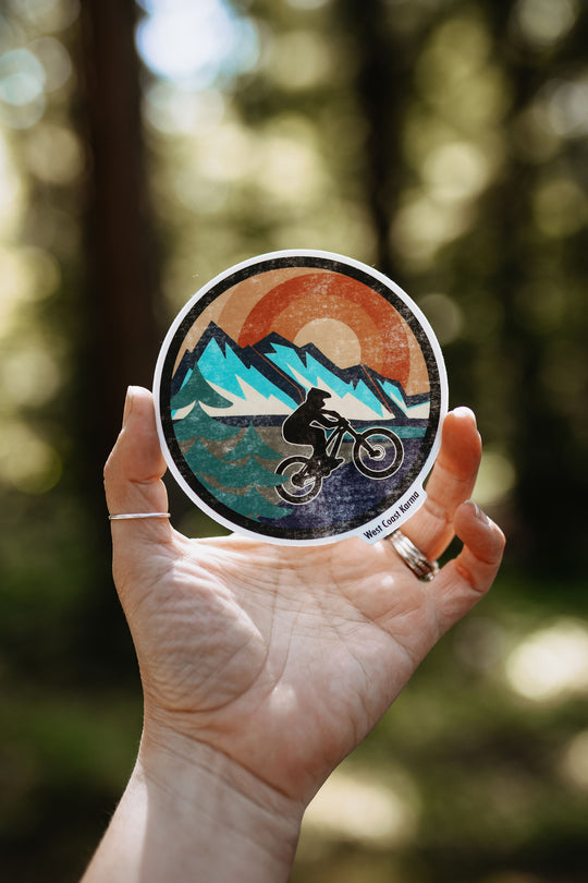 Retro Mountain Bike Sticker