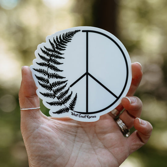 Fern Peace Vinyl Sticker