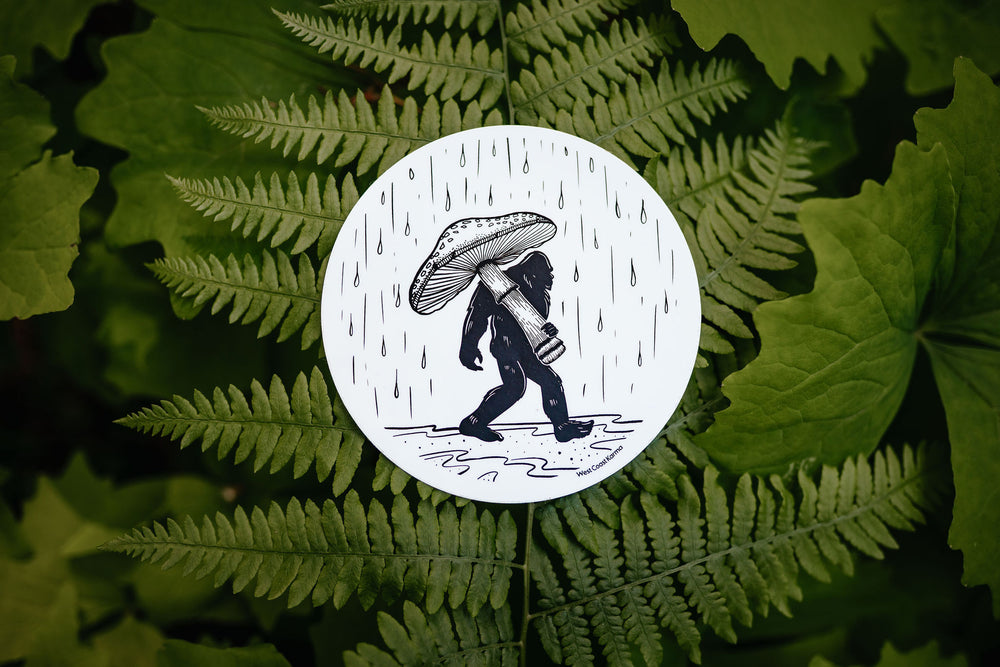 Wet Coast Amanita Sasquatch Sticker