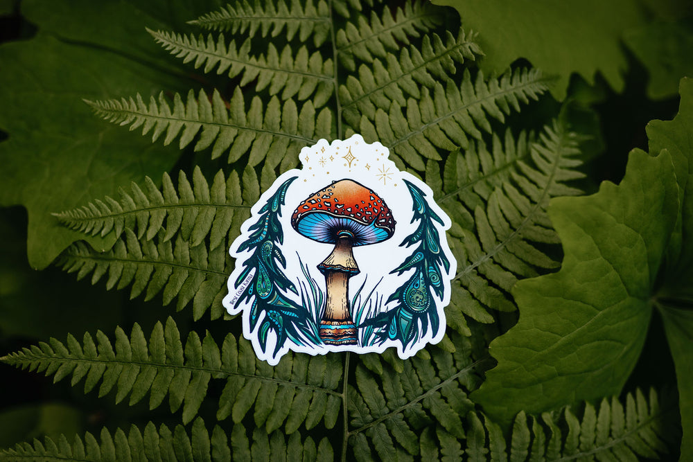 Colourful Amanita Mushroom Sticker