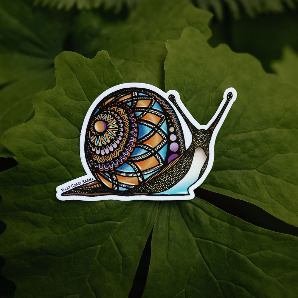 Colourful Snail Vinyl Sticker