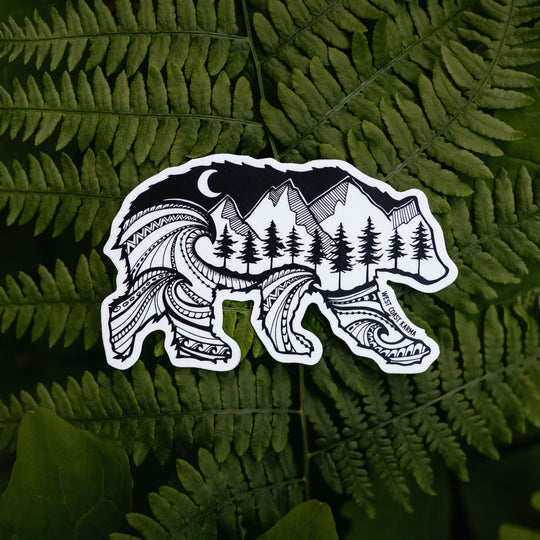 Nature Spirit Bear Vinyl Sticker