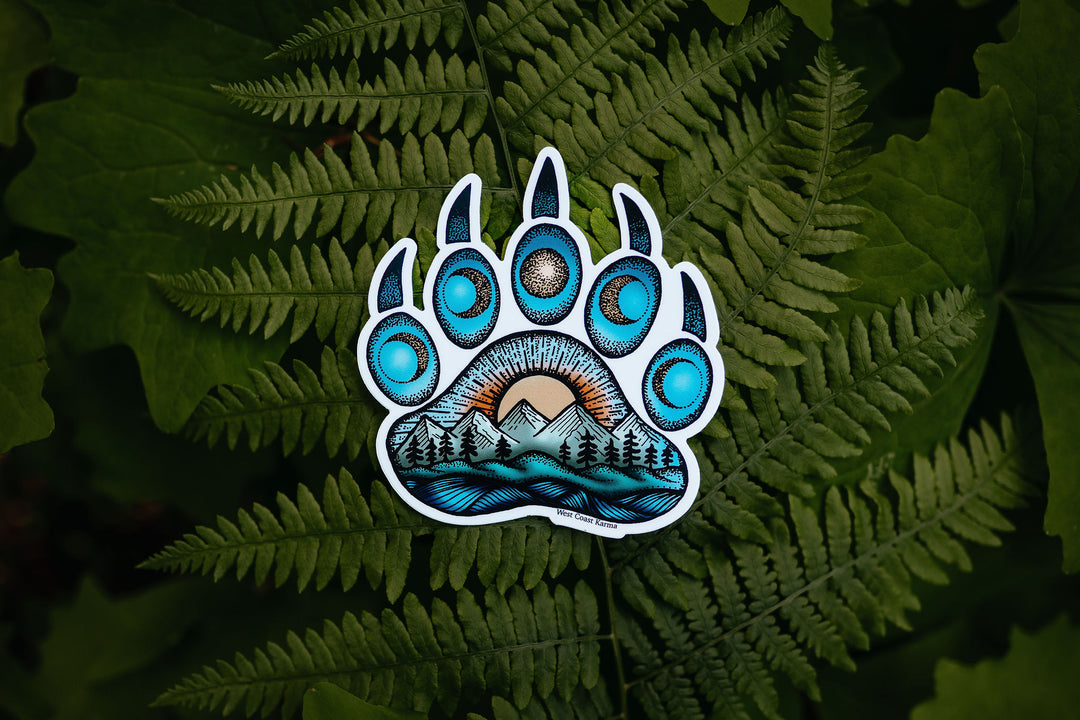 Nature Bear Paw Colourful Sticker
