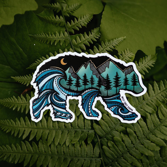 Nature Bear Vinyl Sticker