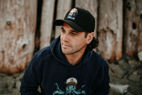 Hiking Sasquatch Performance Hat- Black