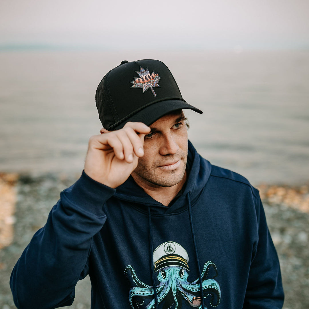Maple Leaf Performance Hat- Black