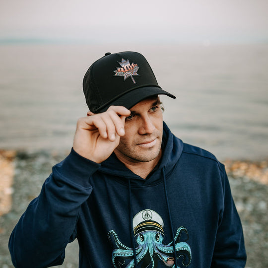 Maple Leaf Performance Hat- Black