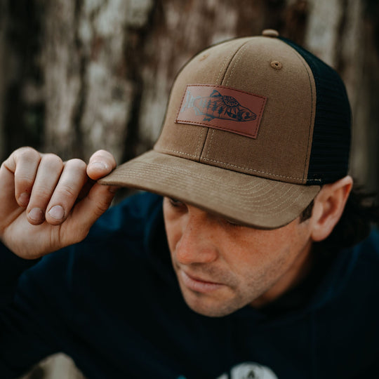 Salmon Trucker Hat- Brown/Black