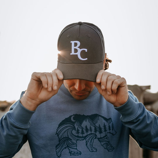 BC Baseball Snapback Hat- Charcoal