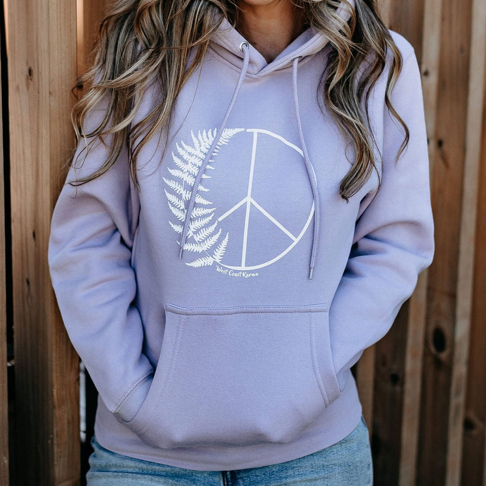 Fern Peace Plush Hoodie In Lilac