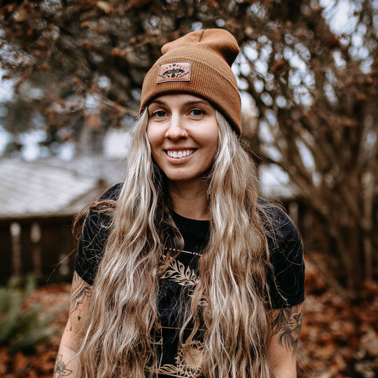 Raven Moon Phase Toque in Brown