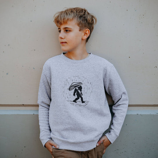 Amanita Umbrella Sasquatch Kids/Youth Sweater in Heather