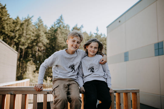 Amanita Umbrella Sasquatch Kids/Youth Sweater in Heather