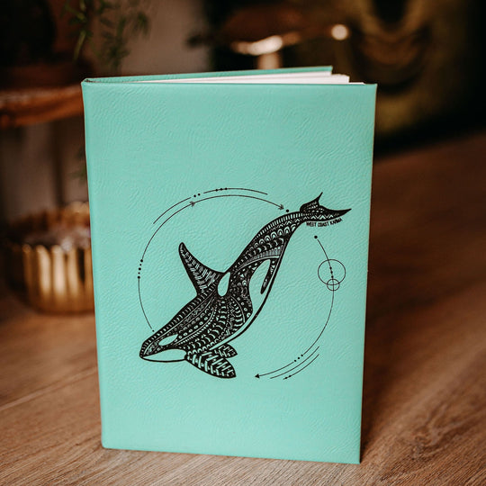 Engraved Orca Blue Journal