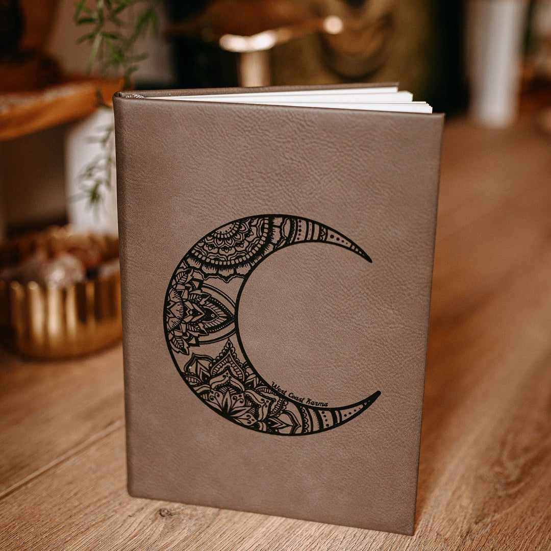 Mandala Moon Grey Journal