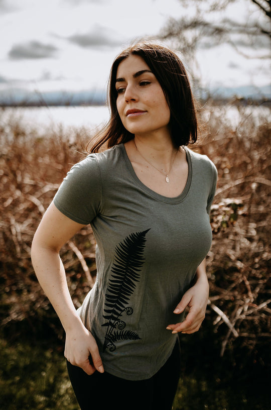 Sword Fern Bamboo/Organic Cotton Tee *Made in Canada*