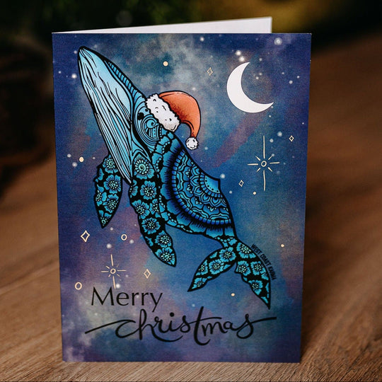 Santa Humpback Christmas Card