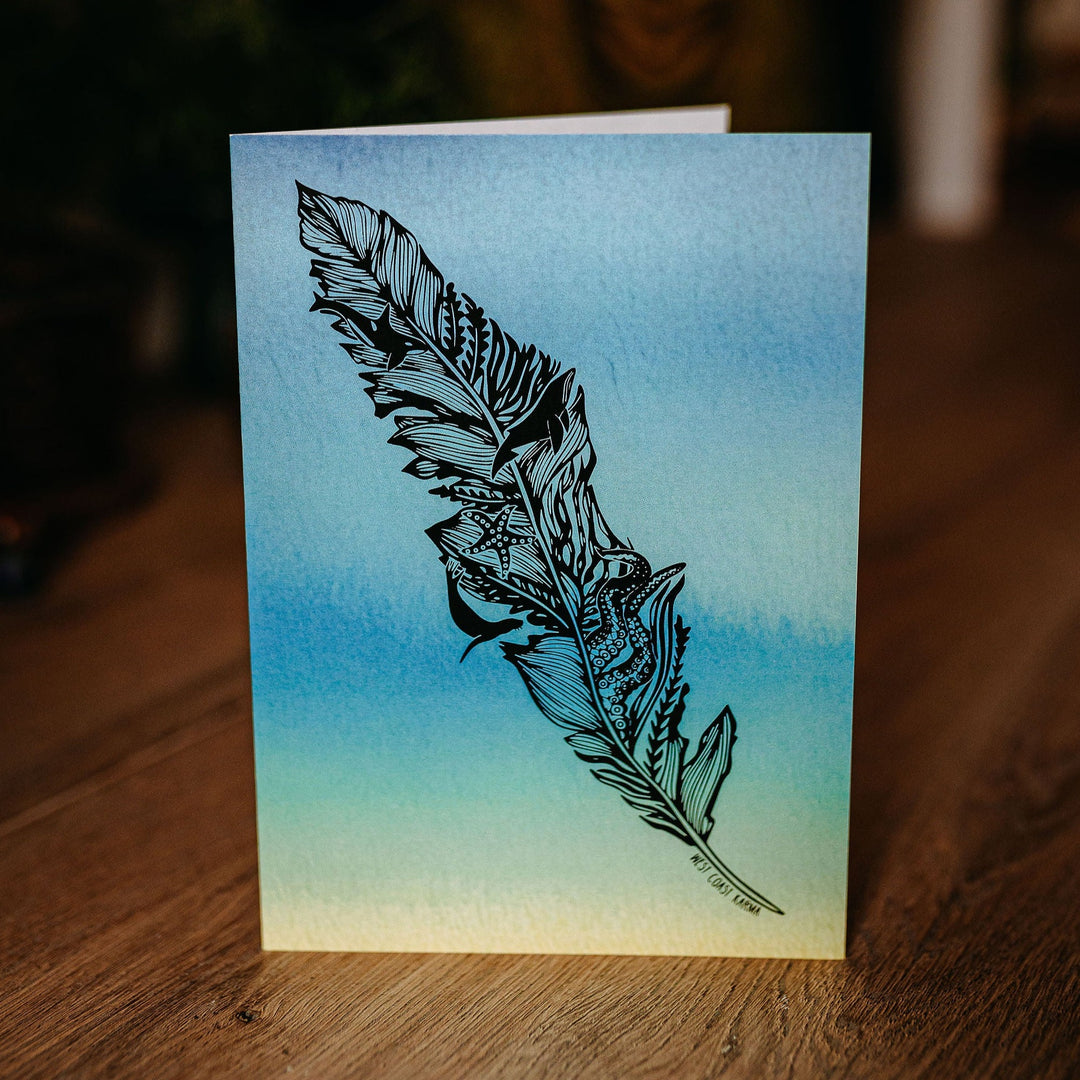 Nautical Feather Greeting Card