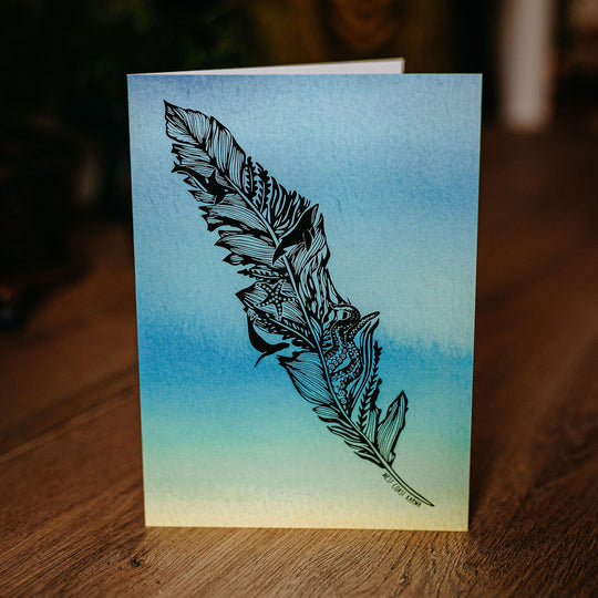 Nautical Feather Greeting Card