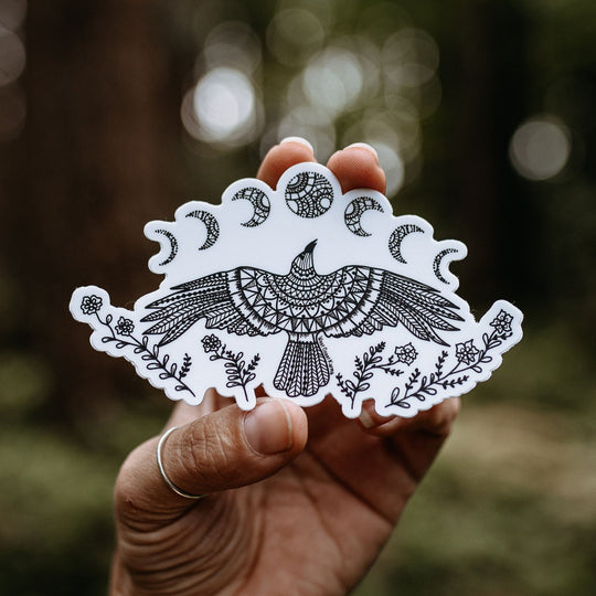 Raven Moon phase Sticker