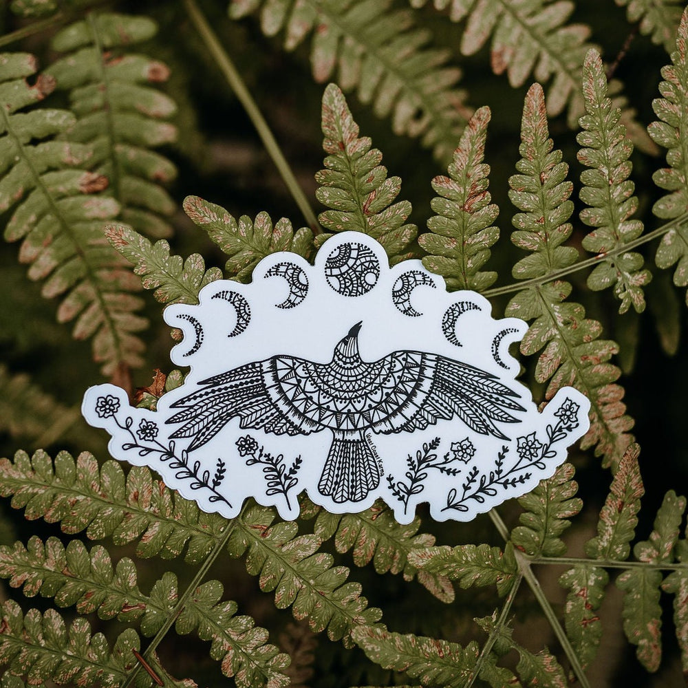 Raven Moon phase Sticker