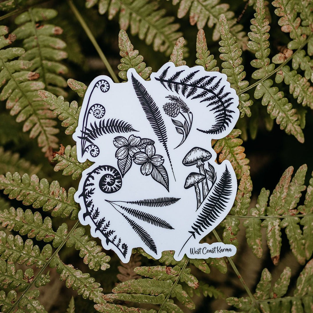 West Coast Foliage Sticker