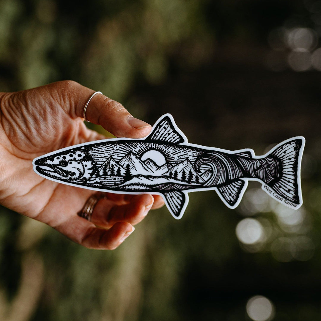 Atlantic Salmon Sticker – West Coast Karma