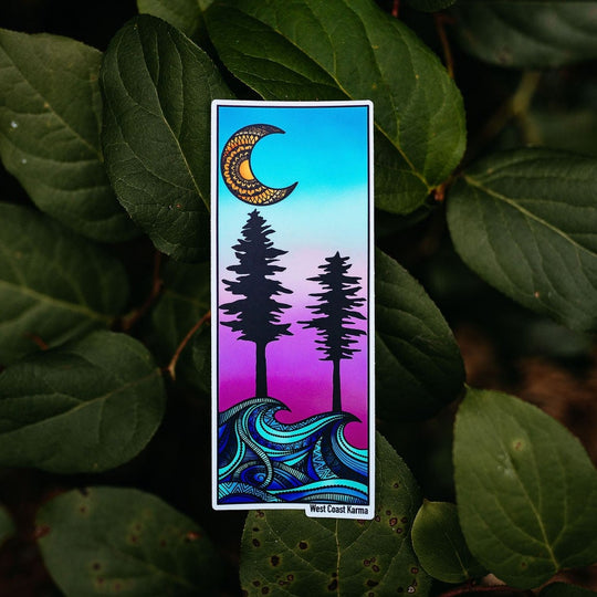 Sunset Waves Sticker
